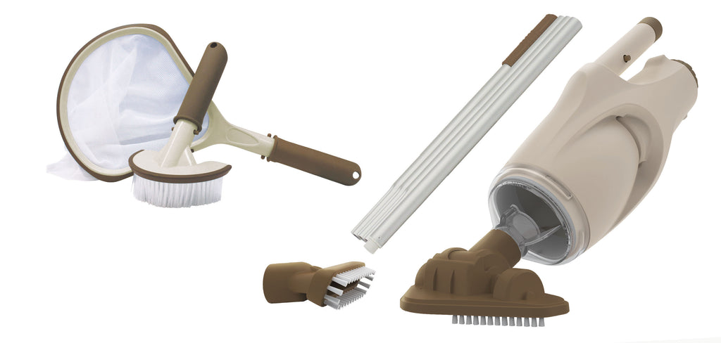 Kit aspiradora recargable inalámbrica Boreal 05 y accesorios para piscina y Spa