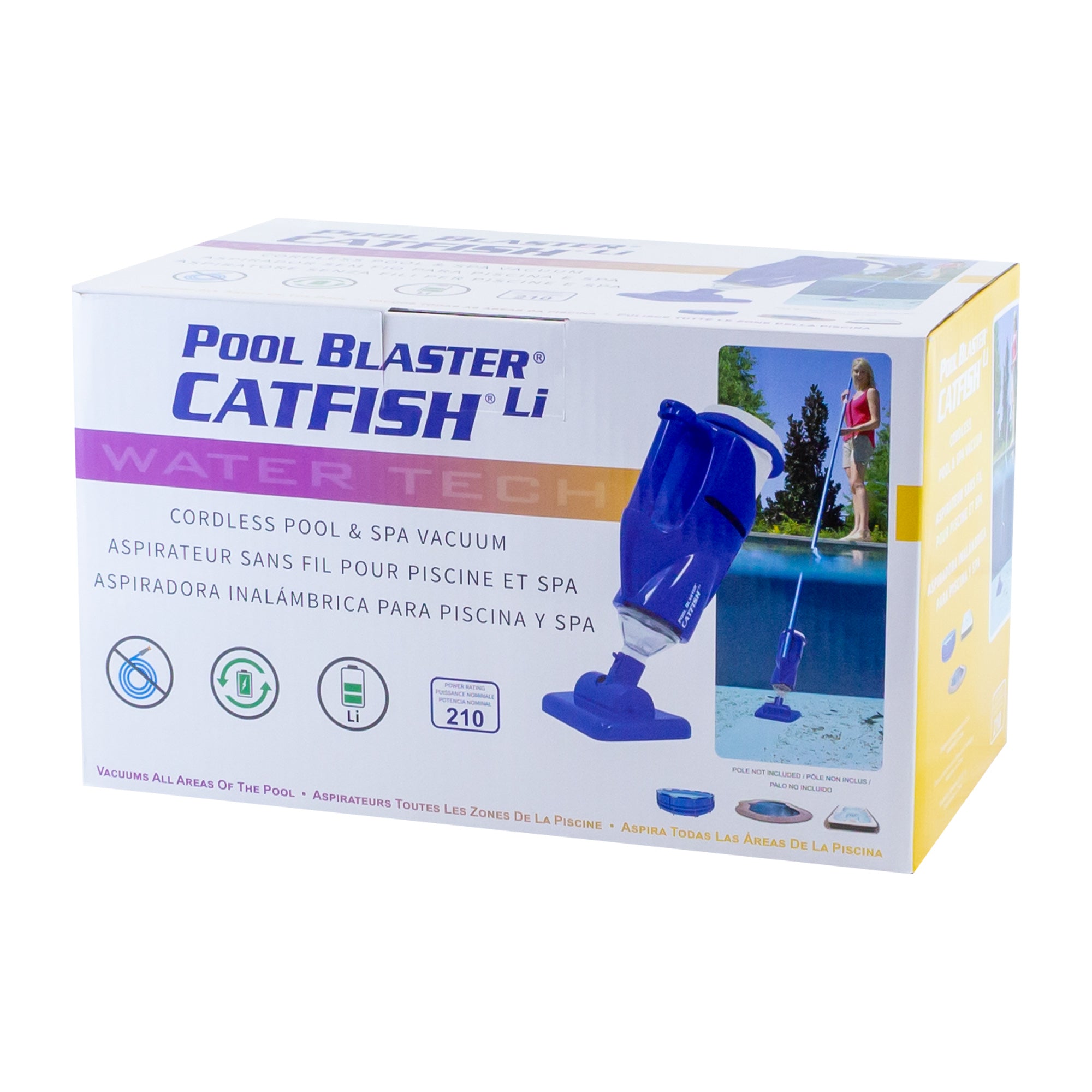 Limpia Piscina Mediana Portátil Pool Blaster Cat Fish Batería
