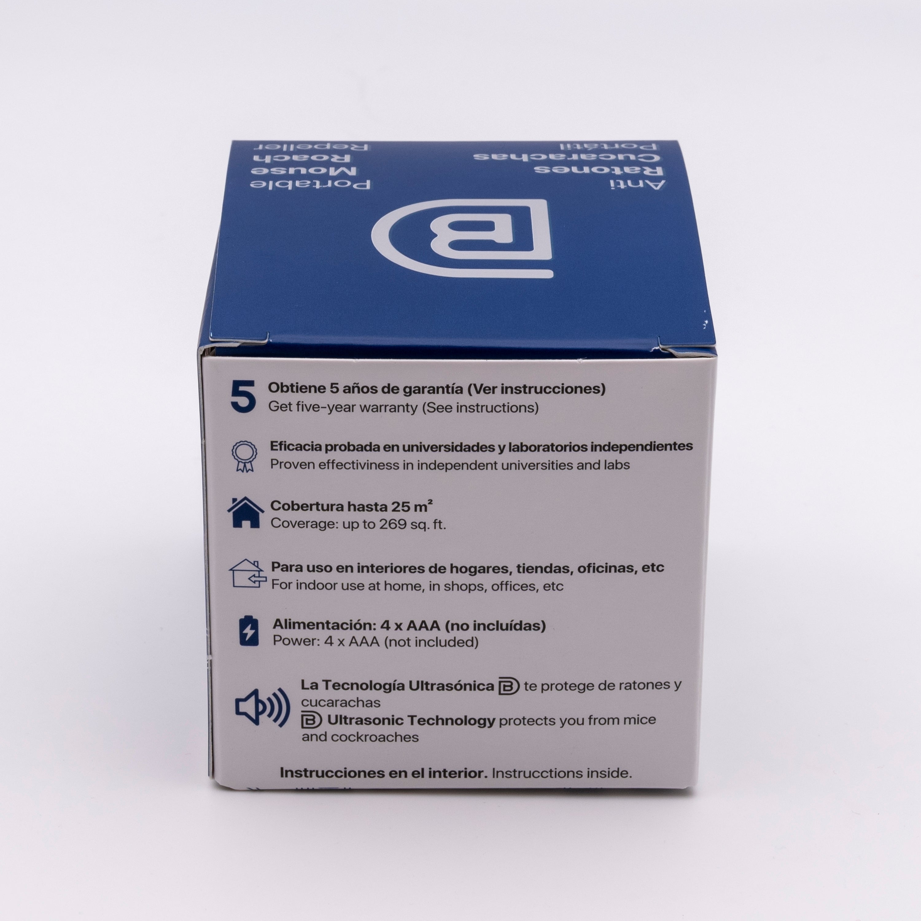 Repelente Anti-ratones y cucaracha Portatil Db-03b 25 m2