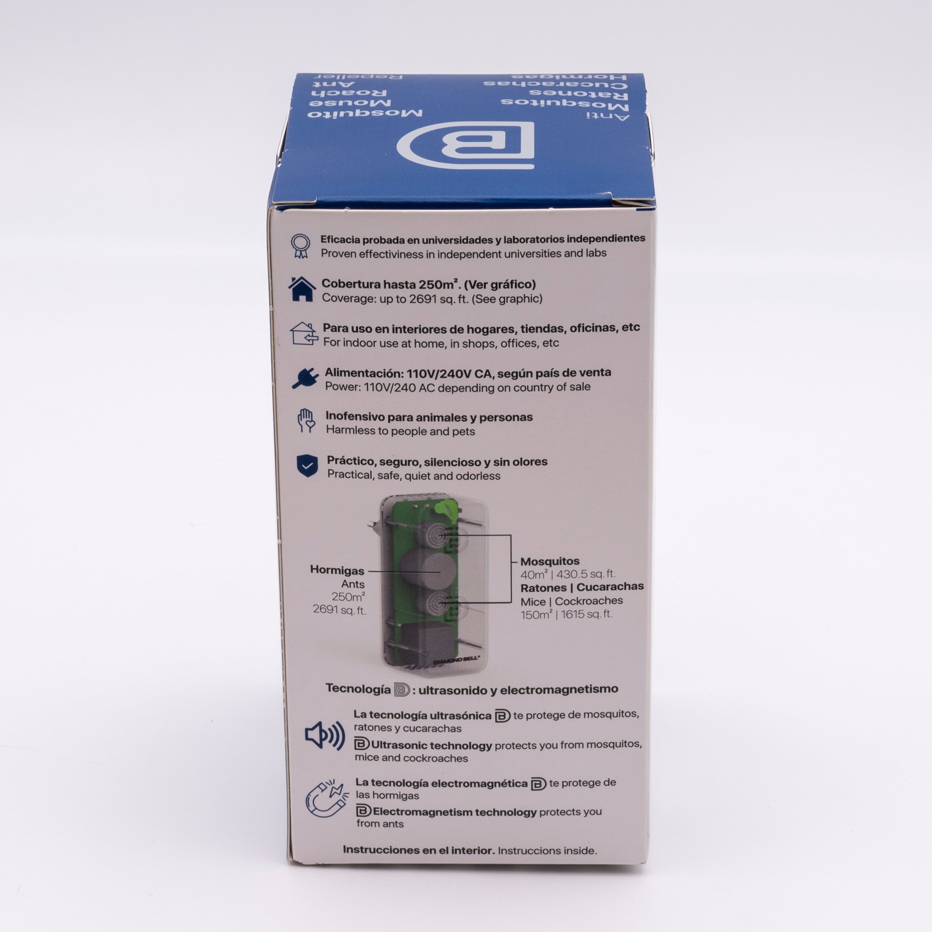 Repelente Anti Ratones Zancudos Hormigas Cucarachas DB-05 250 m2